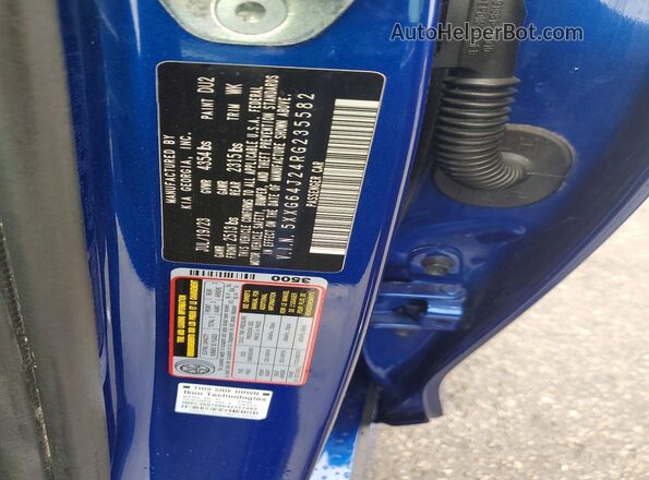 5XXG64J24RG235582 2024 KIA K5 Blue ძრავის განყოფილების ხედი