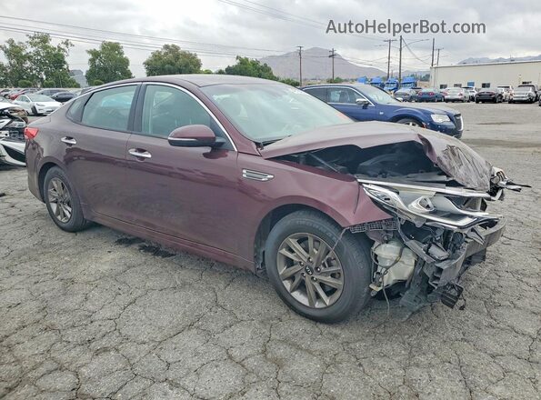 5XXGT4L34KG306624 2019 KIA OPTIMA Burgundy Front right