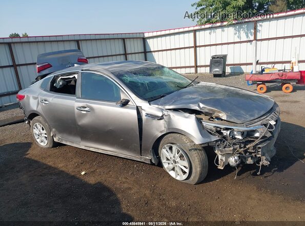 5XXGT4L39GG039424 2016 KIA OPTIMA Gray Rear interior view