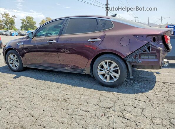 5XXGT4L39GG109777 2016 KIA OPTIMA Burgundy უკანა მარცხენა