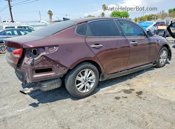 5XXGT4L39GG109777 2016 KIA OPTIMA Burgundy უკანა მარჯვენა
