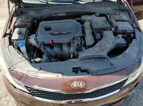 5XXGT4L39GG109777 2016 KIA OPTIMA Burgundy უკანა სალონის ხედი