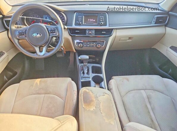 5XXGT4L3XGG024396 2016 KIA OPTIMA Gray წინა პანელის ხედი