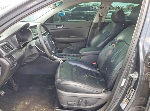 5XXGU4L33GG014127 2016 KIA OPTIMA Gray Vista interior delantera