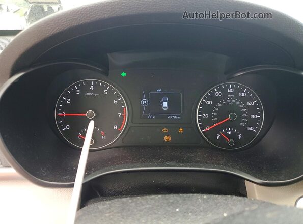 5XXGU4L36GG006801 2016 KIA OPTIMA White Вид щитка приладів