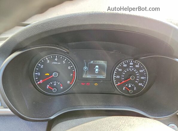5XXGU4L37GG094581 2016 KIA OPTIMA Blue Вид щитка приладів