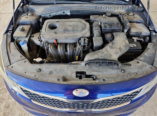 5XXGU4L38GG005245 2016 KIA OPTIMA Blue Rear interior view