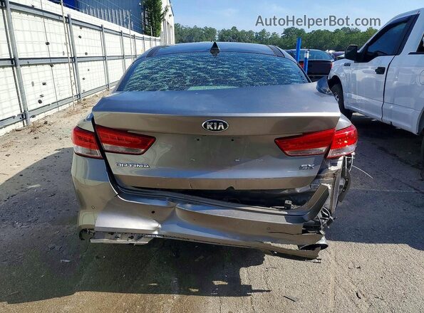 5XXGU4L39GG009496 2016 KIA OPTIMA Gray Widok z tyłu