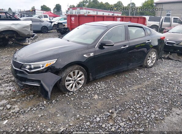 5XXGU4L39GG074672 2016 KIA OPTIMA Black წინა მარცხენა ხედი სამი მეოთხედიდან