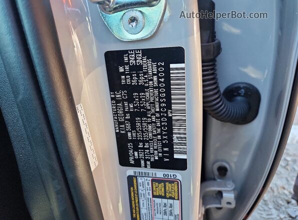 5XYC3DJC9SG004002 2025 KIA EV6 Серебряный Вид подкапотного пространства