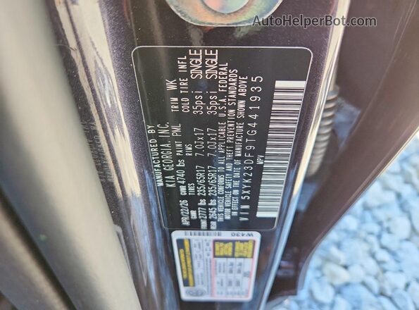 5XYK23DF9TG441935 2026 KIA SPORTAGE Серый Панорамный вид салона 360°