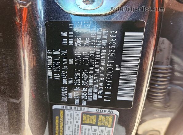 5XYK2CDF1TG358662 2026 KIA SPORTAGE Black Շարժիչի բաժամունքի տեսք