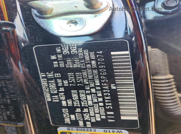 5XYK33AF5PG097074 2023 KIA SPORTAGE Черный Панорамный вид салона 360°