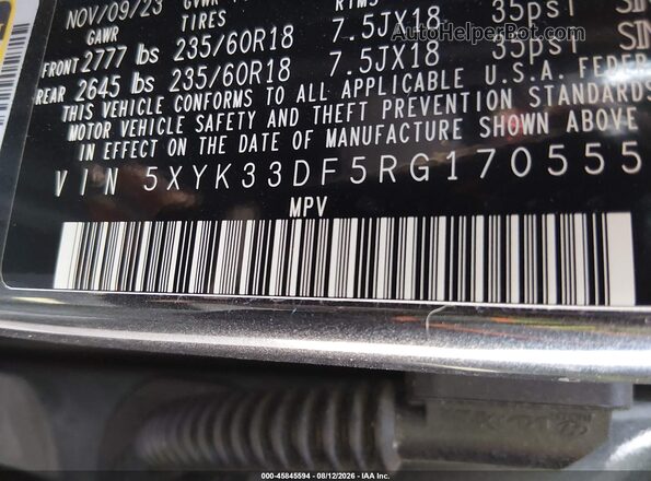 5XYK33DF5RG170555 2024 KIA SPORTAGE Gray Engine compartment view