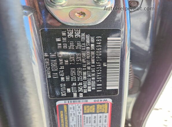 5XYK53AF1PG069489 2023 KIA SPORTAGE Black Vista del compartimento del motor