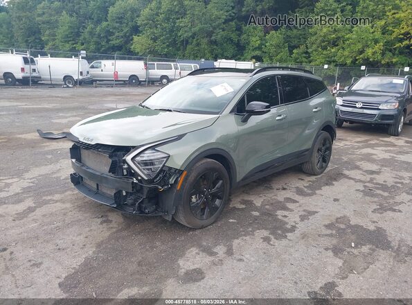 5XYK6CDF3SG255696 2025 KIA SPORTAGE Зеленый Передняя левая четверть