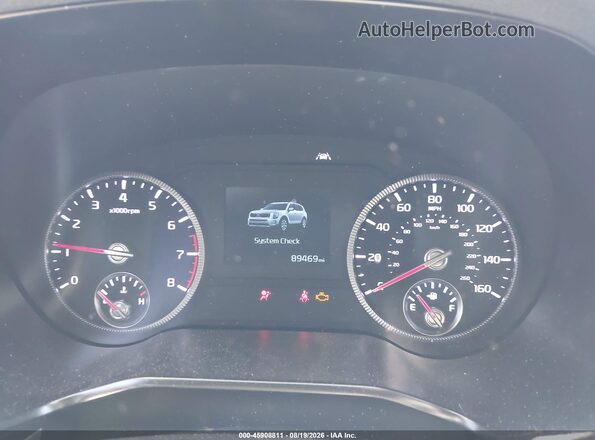 5XYP24HC0LG015076 2020 KIA TELLURIDE Бордовый Вид задних сидений