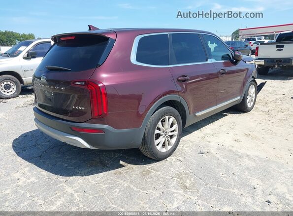 5XYP24HC0LG015076 2020 KIA TELLURIDE Бордовый Задняя правая четверть