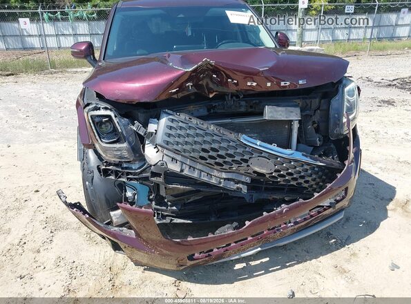 5XYP24HC0LG015076 2020 KIA TELLURIDE Бордовый Вид спереди