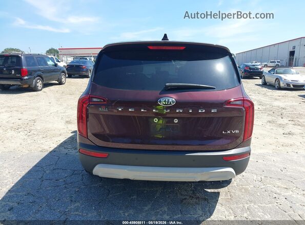 5XYP24HC0LG015076 2020 KIA TELLURIDE Бордовый 