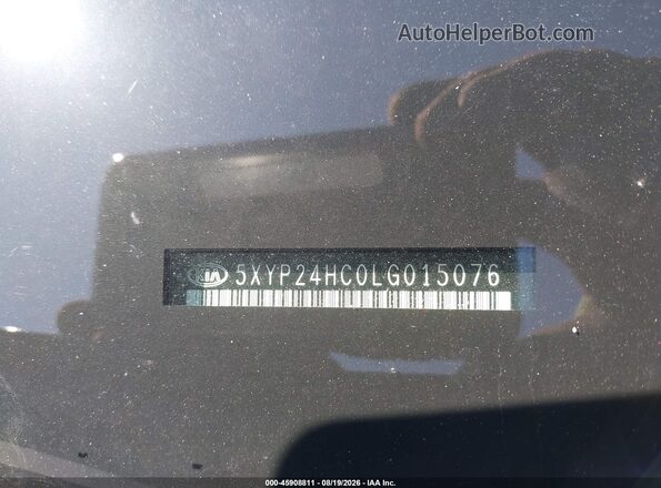 5XYP24HC0LG015076 2020 KIA TELLURIDE Бордовый 