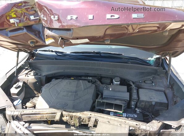 5XYP24HC0LG015076 2020 KIA TELLURIDE Бордовый Вид сзади
