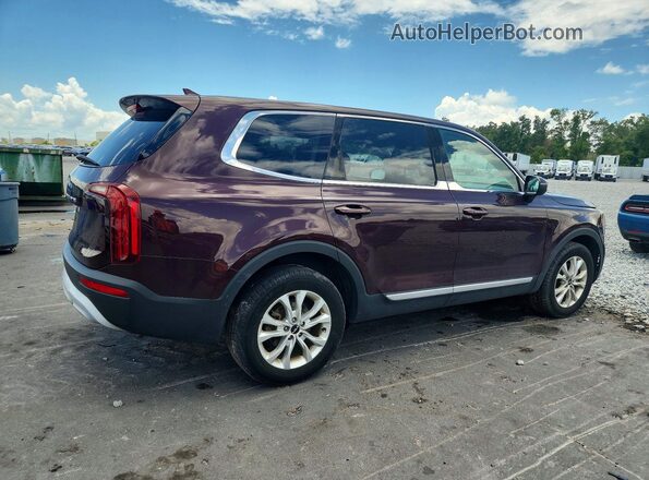 5XYP24HC6NG279938 2022 KIA TELLURIDE Burgundy Հետևի աջ