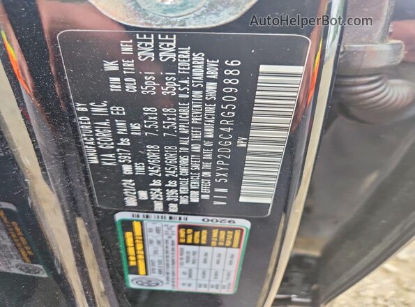 5XYP2DGC4RG509886 2024 KIA TELLURIDE Black VIN կոդի պիտակի տեսք