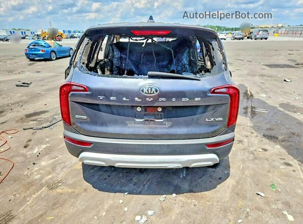 5XYP2DHC6MG098434 2021 KIA TELLURIDE Gray უკანა ხედი