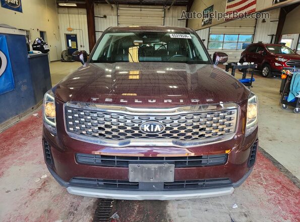5XYP2DHC8LG048830 2020 KIA TELLURIDE Burgundy Դիմացի տեսք