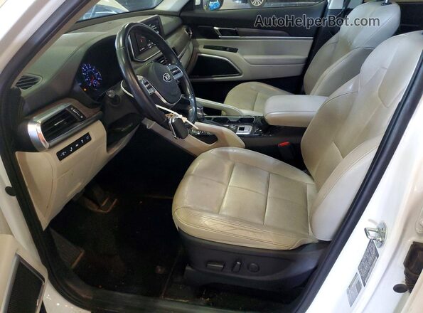 5XYP34HC9LG089545 2020 KIA TELLURIDE White Widok wnętrza z przodu