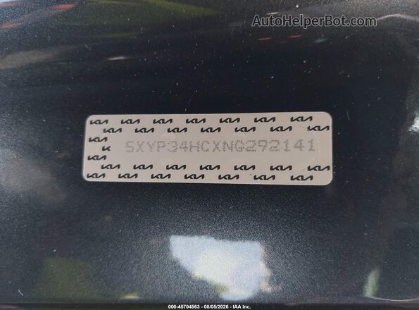 5XYP34HCXNG292141 2022 KIA TELLURIDE Gray 