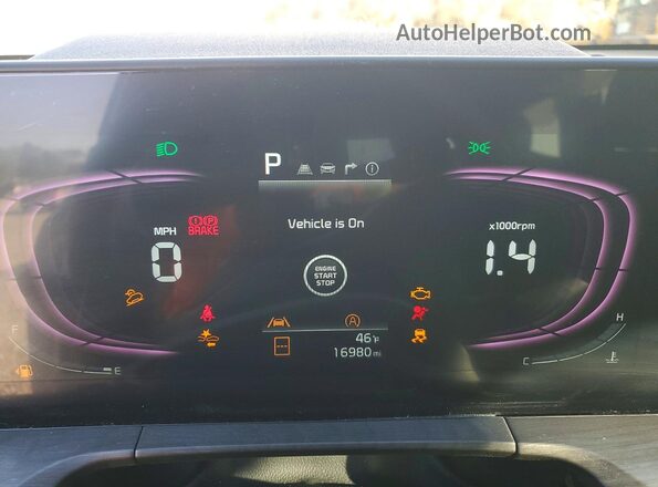 5XYP3DGC4SG625592 2025 KIA TELLURIDE White Instrument cluster view