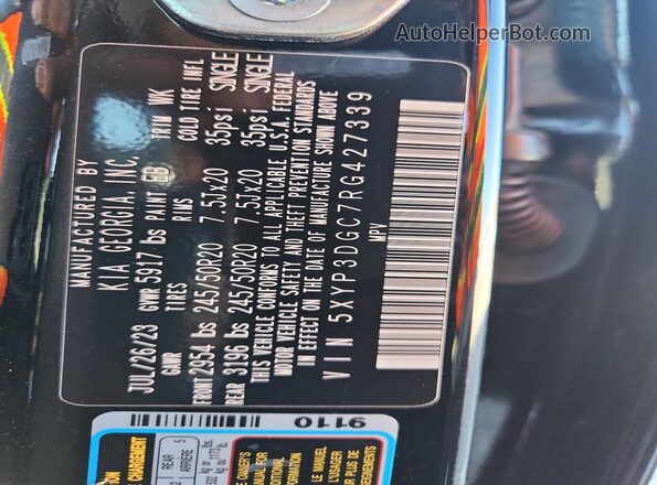 5XYP3DGC7RG427339 2024 KIA TELLURIDE Черный Вид подкапотного пространства