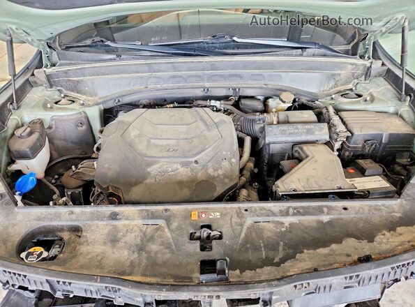 5XYP3DGC8PG352437 2023 KIA TELLURIDE Green Vista del compartimento del motor