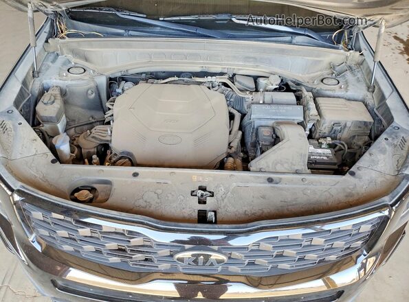5XYP3DHC7MG127517 2021 KIA TELLURIDE Black ძრავის განყოფილების ხედი