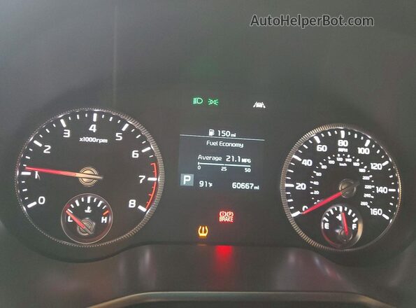 5XYP3DHC7MG127517 2021 KIA TELLURIDE Black ხელსაწყოთა პანელის ხედი