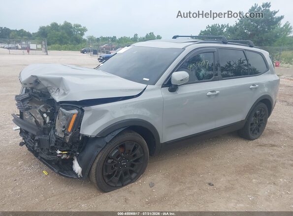 5XYP3DHC9NG288078 2022 KIA TELLURIDE Gray Առջևի ձախ երեք քառորդ տեսարան