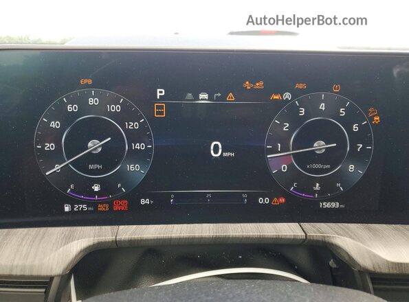 5XYP54GC2SG583269 2025 KIA TELLURIDE Black Вид щитка приладів
