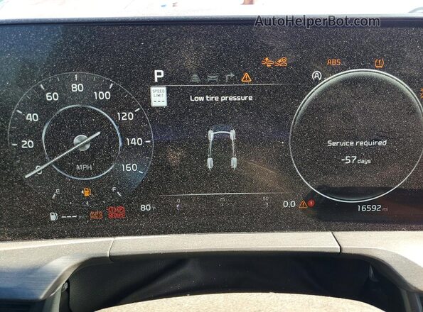 5XYP5DGC1PG357019 2023 KIA TELLURIDE Burgundy Instrument cluster view