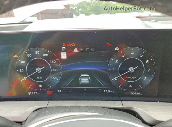 5XYP5DGC3RG436016 2024 KIA TELLURIDE White Instrument cluster view