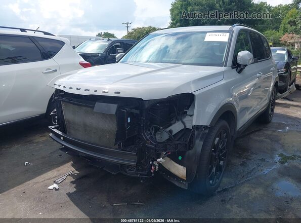 5XYP5DHC0NG217751 2022 KIA TELLURIDE Silver წინა მარცხენა ხედი სამი მეოთხედიდან