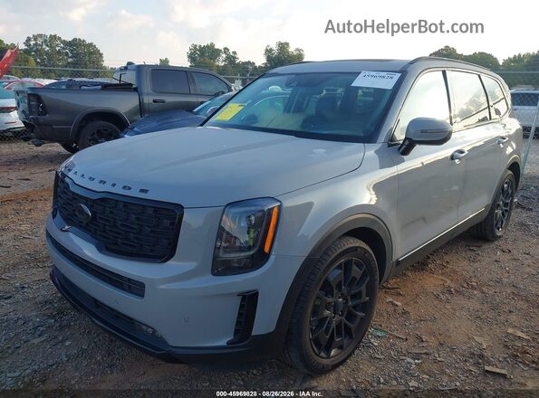 5XYP5DHC8MG154655 2021 KIA TELLURIDE Gray Vista tres cuartos delantera izquierda