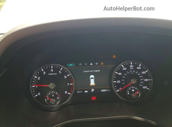 5XYP5DHCXLG064874 2020 KIA TELLURIDE White Widok zestawu wskaźników