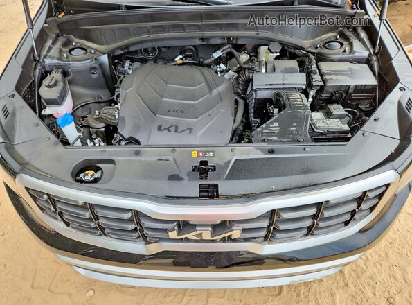 5XYP64GC5SG653604 2025 KIA TELLURIDE Black Vista del compartimento del motor