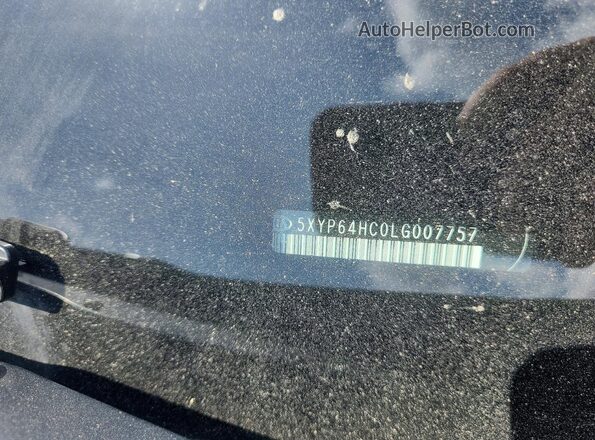 5XYP64HC0LG007757 2020 KIA TELLURIDE Charcoal Vista de la etiqueta del VIN