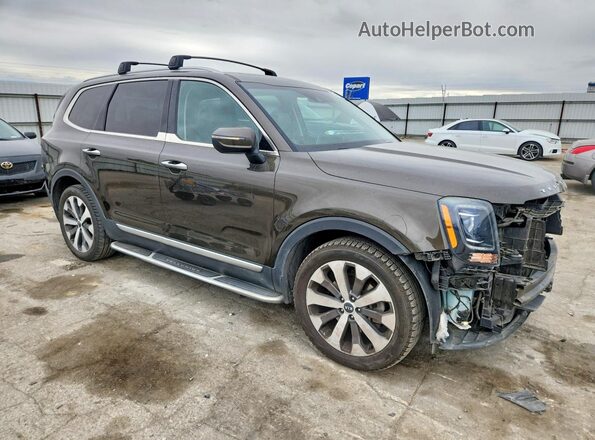 5XYP64HC1MG191625 2021 KIA TELLURIDE Green Передня права чверть