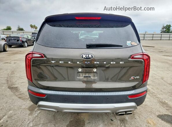 5XYP64HC1MG191625 2021 KIA TELLURIDE Green Вид ззаду