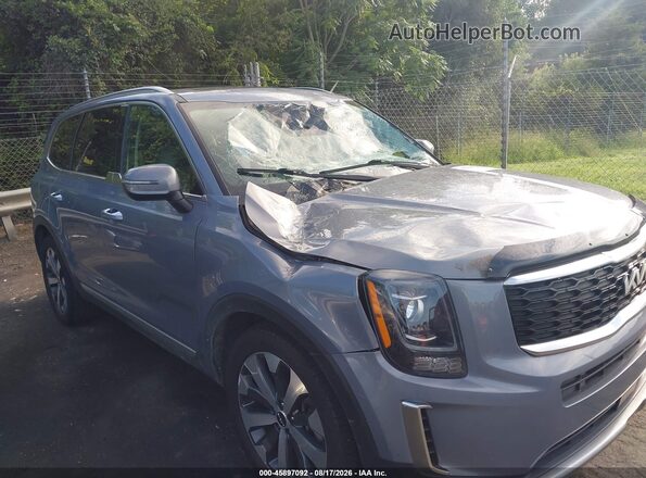5XYP64HC6NG216584 2022 KIA TELLURIDE Gray Front view