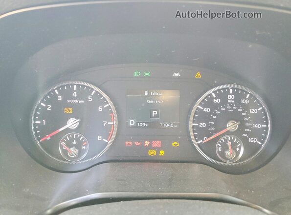 5XYP64HC9LG071876 2020 KIA TELLURIDE Burgundy Vista del cuadro de instrumentos